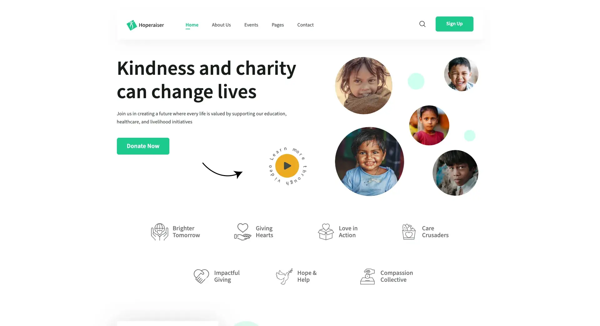 Engaging and donation-friendly website design for charities and nonprofit organizations, optimized for fundraising and volunteer engagement