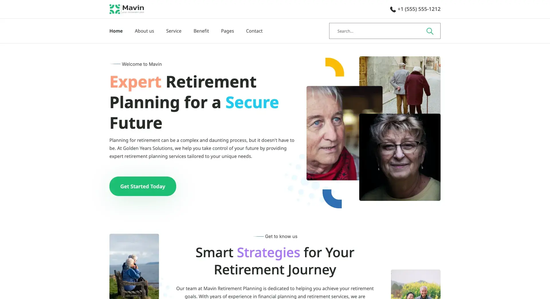 Retirement planning website development for financial security