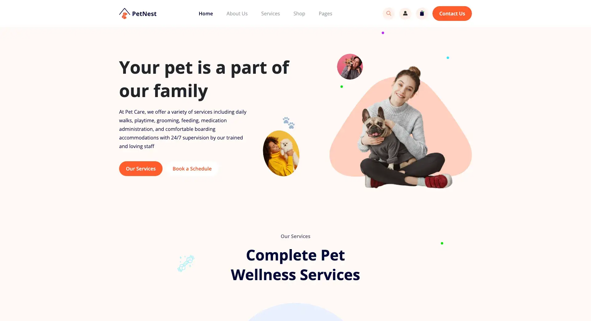 Custom pet shop website – Figma to HTML conversion for businesses