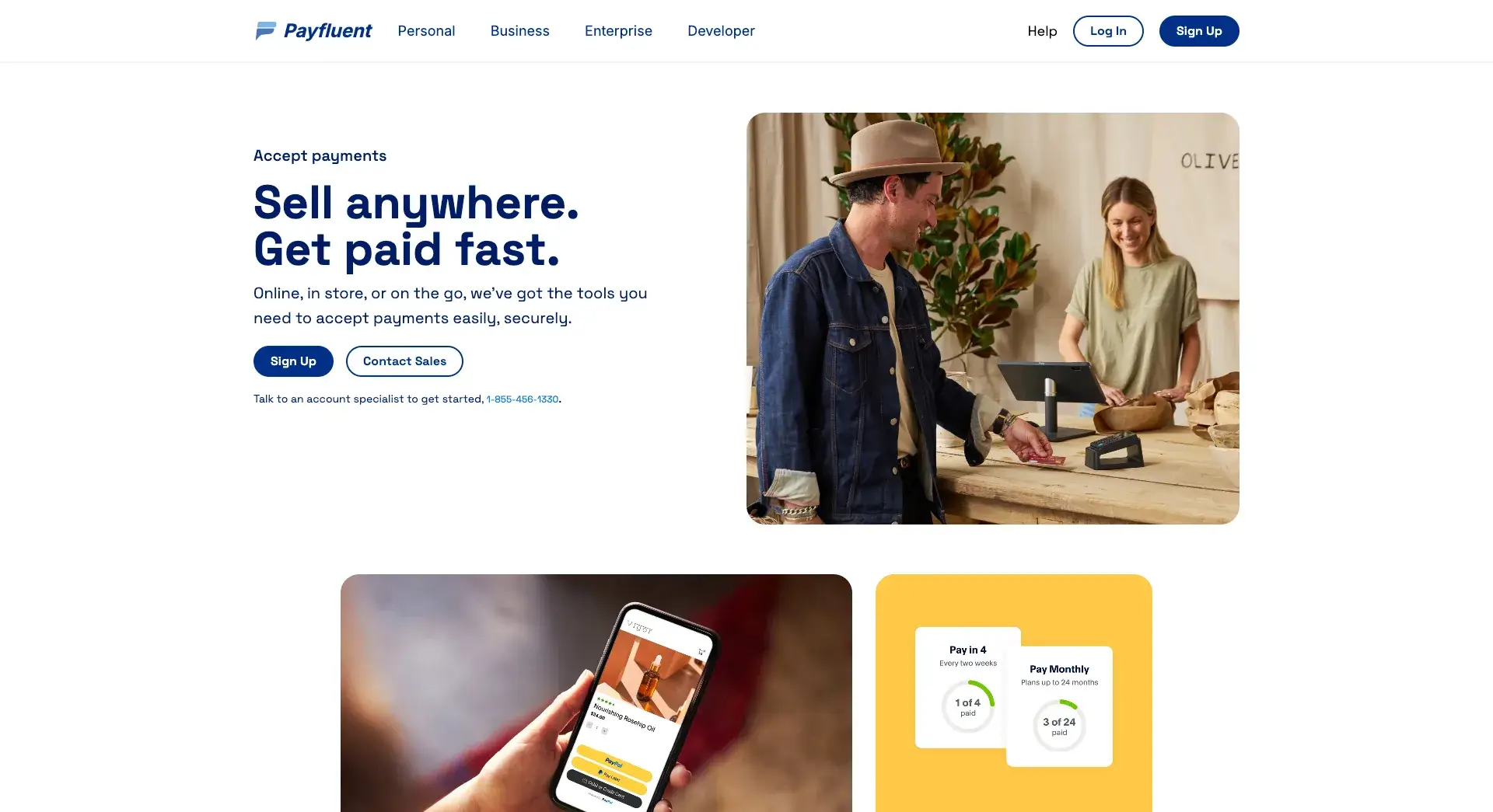 Easy payment processing website for startups & small businesses